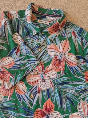 Tommy Bahama Men's IslandZone Silk Blend Hawaiian Short Sleeve Shirt Sz XXL